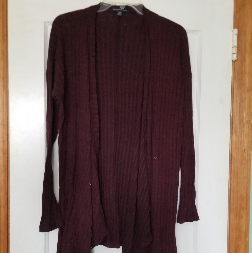 American Eagle red cardigan